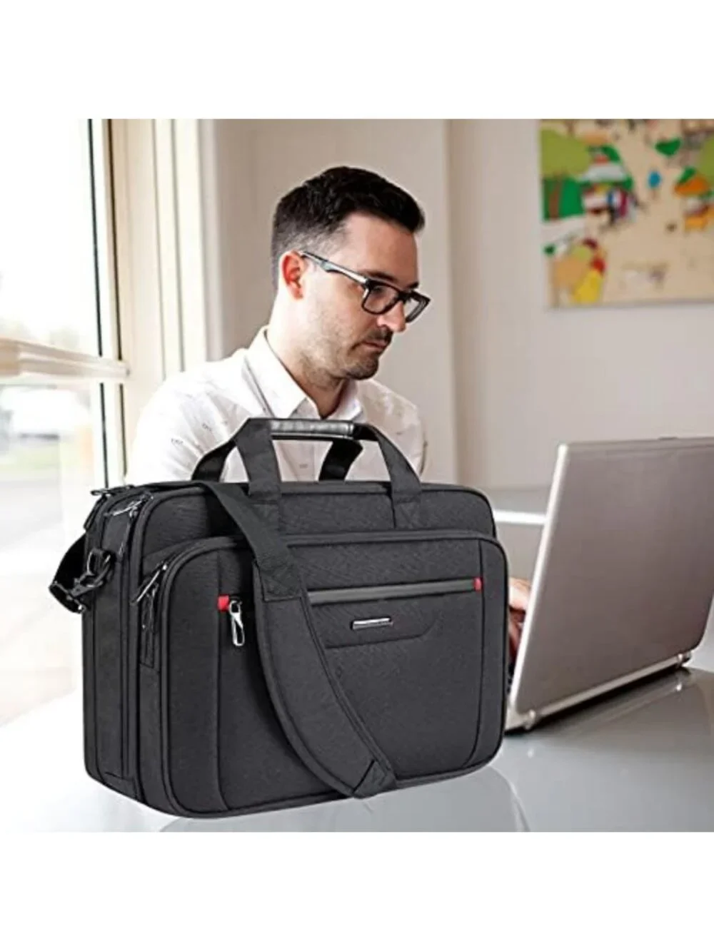 Expandable Waterproof Laptop Briefcase 17.3